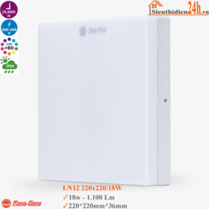 Đèn LED ốp trần vuông Rạng Đông LN12 220x220/18W