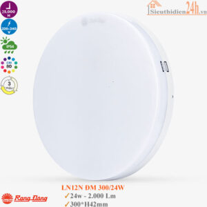 Đèn Ốp Trần Đổi Màu Rạng Đông LN12N ĐM 300/24W