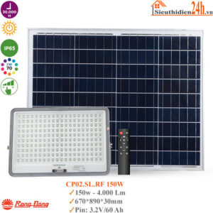 Đèn pha năng lượng mặt trời Rạng Đông CP02.SL.RF 150W