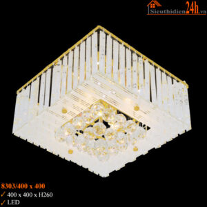 Đèn ốp trần pha lê Slister 8303/400x400