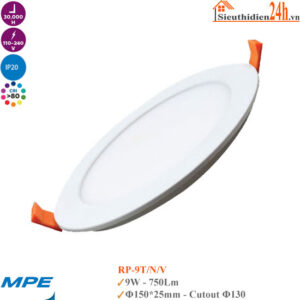 Đèn LED âm trần Downlight MPE Seri RP-9T/9N/9V