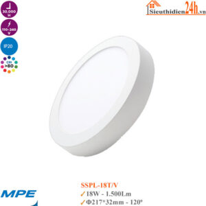 Đèn Led Ốp Trần MPE SRPL-18 18W