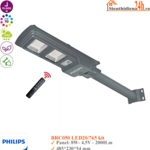 Đèn Đường Năng Lượng Mặt Trời Philips BRC050 Led20/765 Kit