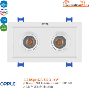 Đèn Âm Trần Opple LED Spotlight US Gird 2 16W