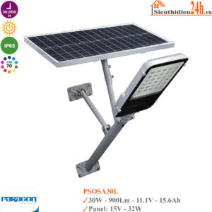 Đèn Đường Led Năng Lượng Mặt Trời Paragon PSOSA30L 30W
