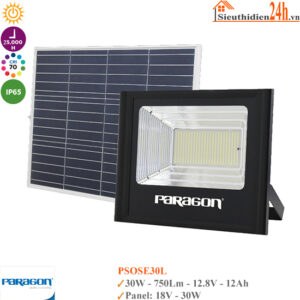 Đèn Led Pha Năng Lượng Mặt Trời Paragon PSOSE30L 30W