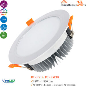 Đèn Downlight Âm Trần Vinaled DL-ES18/ DL-EW18 18W