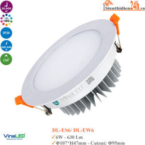 Đèn Âm Trần Vinaled DL-ES6/ DL-EW6 6W