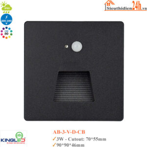 Đèn âm bậc cầu thang cảm biến Kingled AB-3-V-D-CB 3W