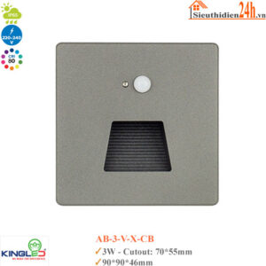 Đèn Cầu Thang Cảm Biến Kingled AB-3-V 3W Đèn âm bậc cầu thang cảm biến Kingled AB-3-V-X-CB 3W