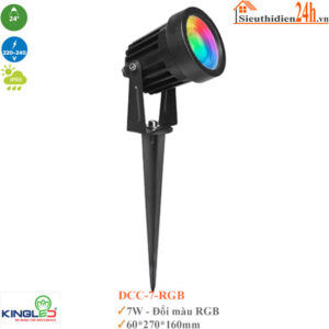 Đèn cắm cỏ Kingled DCC-7-RGB 7W