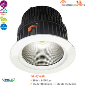 Đèn Downlight Mẫu G Vinaled DL-QW80 80W