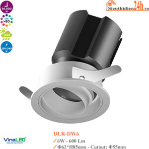 Đèn Spotlight Âm Trần Mẫu D Vinaled DLR-DW6 6W