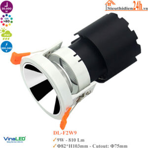 Đèn Spotlight Âm Trần Mẫu F Vinaled DL-F2W9 9W