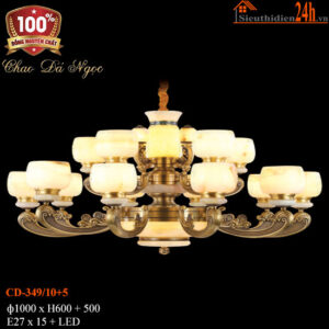 Đèn Chùm Đồng Euroto CD-349/10+5