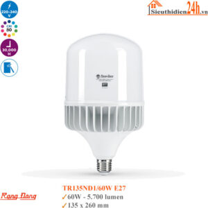 Bóng Đèn Led 60w Rạng Đông TR135NĐ1/60W E27