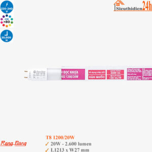 Bóng Đèn Led Tuýp Rạng Đông T8 N02 1200/20W 1m2