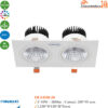 Đèn Spotlight Âm Trần Paragon OLS210L20 2x10w Đèn Spotlight Âm Trần Paragon OLS210L20 2x10w