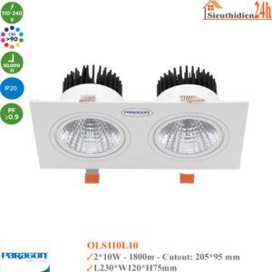 Đèn Spotlight Âm Trần Paragon OLS210L20 2x10w