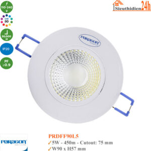 Đèn Spotlight Âm Trần Paragon PRDFF90L5 5w