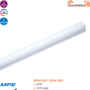 Bộ Đèn Led Tube Siêu Mỏng MPE BT8-120 20w 1.2m
