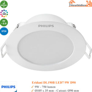 Đèn Led Âm Trần Philips Eridani DL190B LED7 9W D90