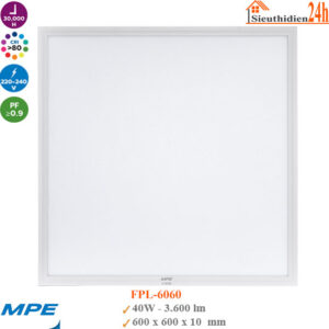 Đèn Led Panel MPE FPL-6060 40w 600x600