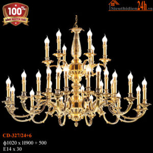 Đèn Chùm Đồng Euroto CD-327/24+6