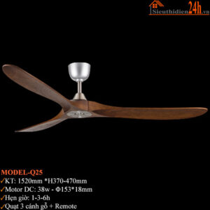 Quạt Trần Cánh Gỗ Euroto Model-Q25