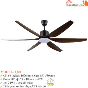 Quạt Đèn Trần Euroto Model-Q20