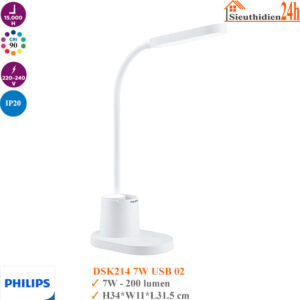Đèn Bàn Philips Bucket DSK214 7W USB 02