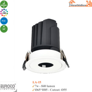Đèn Spotlight Âm Trần Chống Chói Euroto LA-15 7w