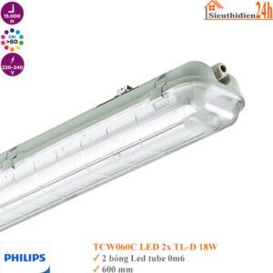 Máng Chống Thấm Philips TCW060c 2xTL-D18w 0.6m