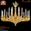 Đèn Chùm Đồng Mạ Vàng 24k Euroto CD-383/18