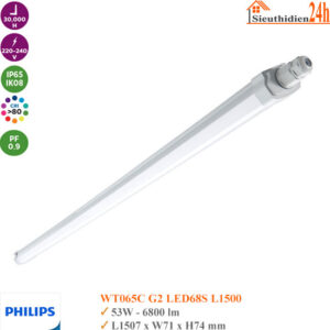 Bộ Đèn Chống Ẩm Philips WT065C G2 LED68S L1500 53w