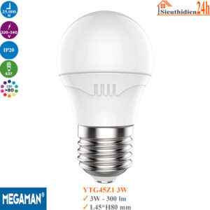 Bóng đèn Led Bulb 3w Megaman YTG45Z1