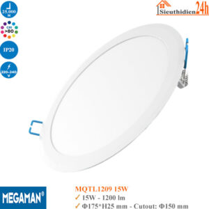 Đèn Led Âm Trần Megaman 15w MQTL1209