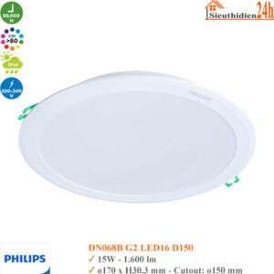 Đèn Downlight 15w Philips DN068B G2 LED16 D150