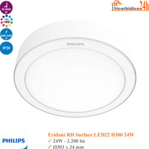 Đèn Led Ốp Trần 24w Philips Eridani RD Surface LED22 D300