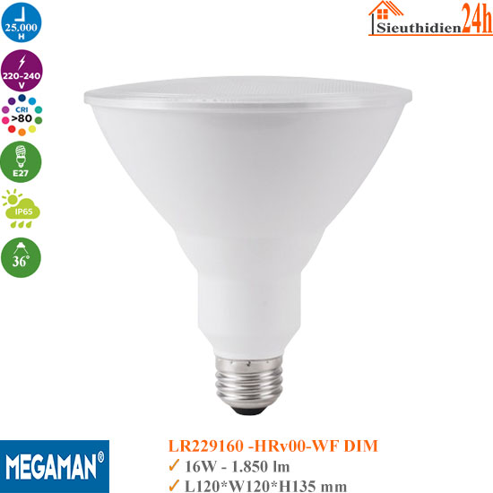 Bóng Đèn Led Par38 Megaman LR229160 16W