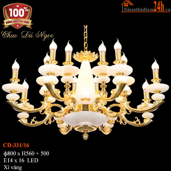 Đèn Chùm Đồng Cổ Điển Euroto CD-331/16