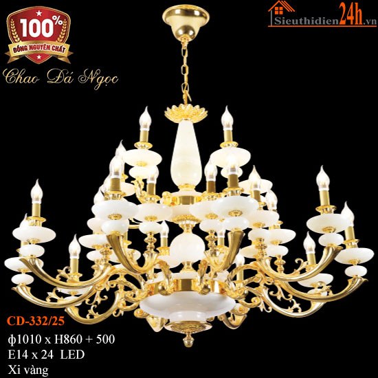 Đèn Chùm Đồng Cổ Điển Euroto CD-332/25