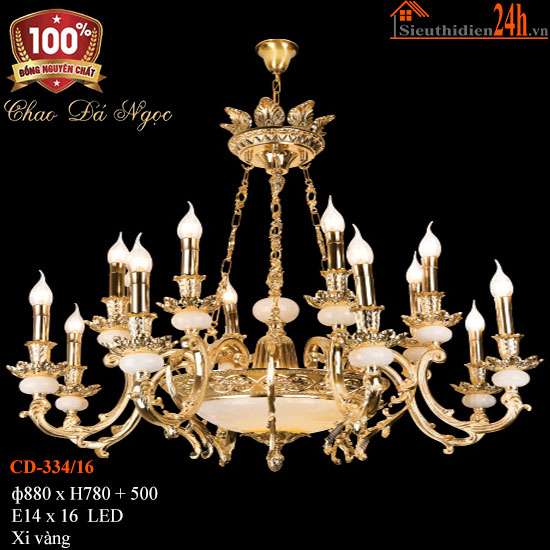 Đèn Chùm Đồng Cổ Điển Euroto CD-334/16
