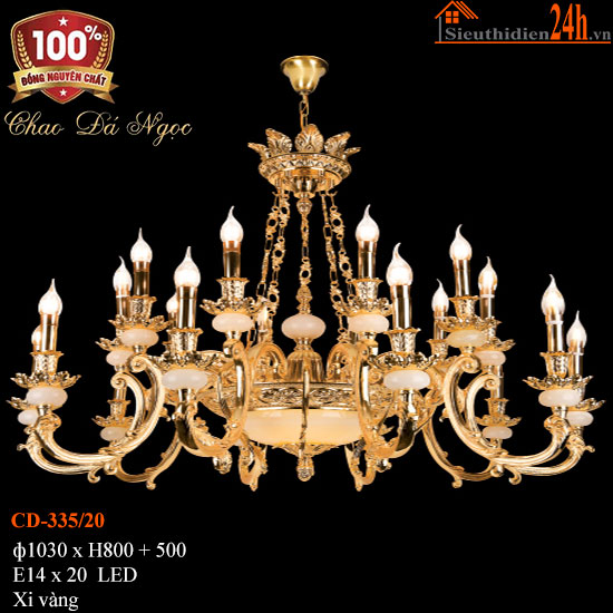 Đèn Chùm Đồng Cổ Điển Euroto CD-335/20