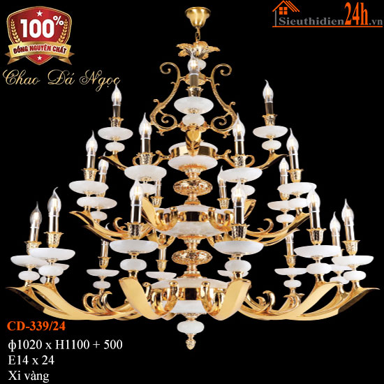 Đèn Chùm Đồng Cổ Điển Euroto CD-339/24