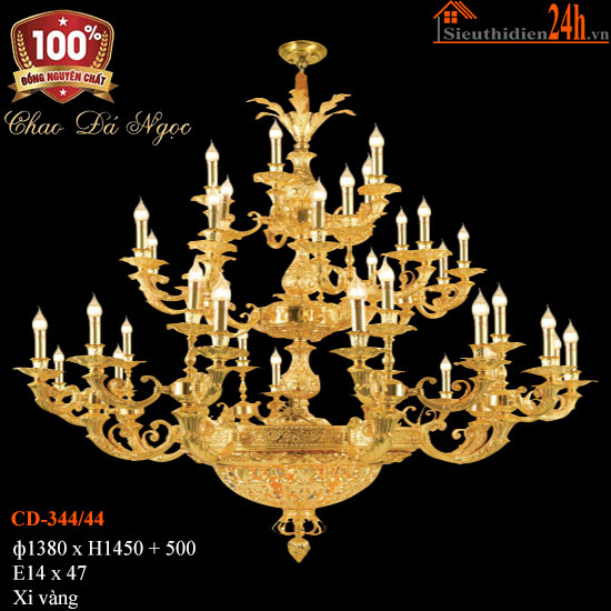 Đèn Chùm Đồng Cổ Điển Euroto CD-344/44