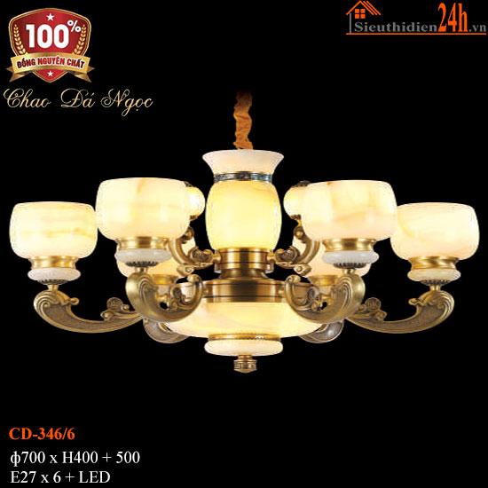 Đèn Chùm Đồng Cổ Điển Euroto CD-346/6