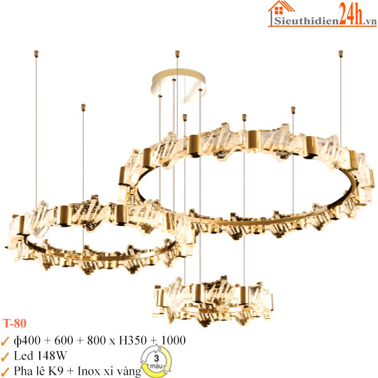 Đèn Thả Pha Lê Euroto T-80