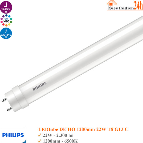 Bóng Đèn Tuýp Philips Ledtube DE HO 22W 1m2