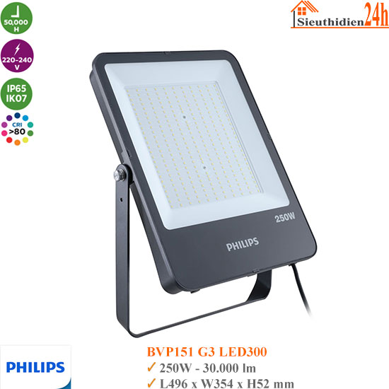 Đèn Pha Led Philips 250W BVP151 G3 LED300